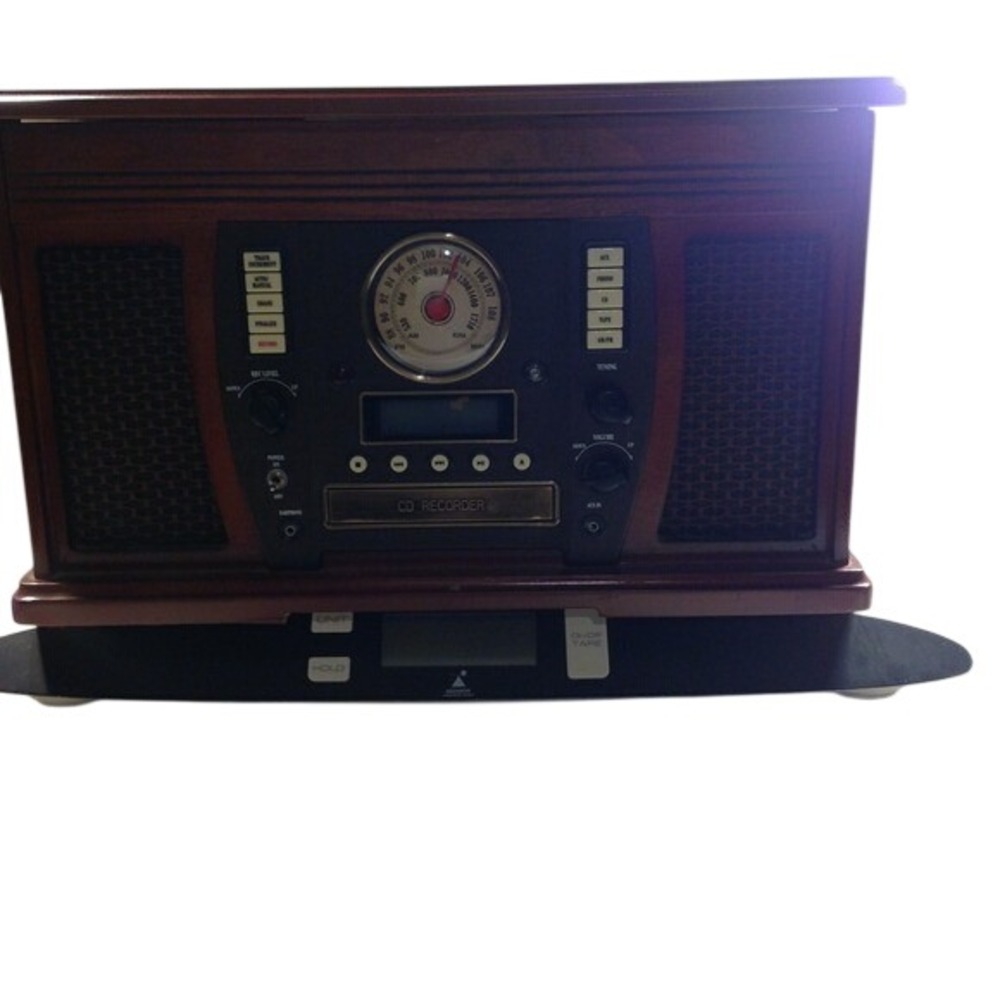 Victrola Aviator 8-in-1 Bluetooth Record‎ Player CD Recorder Espresso VTA-754B